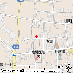 秋田県横手市増田町増田本町97周辺の地図