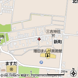 秋田県横手市増田町増田新町77周辺の地図