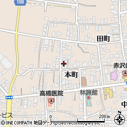 秋田県横手市増田町増田本町94-18周辺の地図