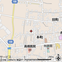 秋田県横手市増田町増田本町96周辺の地図