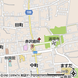 秋田県横手市増田町増田田町67周辺の地図