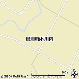 秋田県由利本荘市鳥海町下川内周辺の地図
