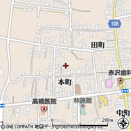秋田県横手市増田町増田本町90周辺の地図