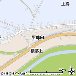 秋田県横手市増田町増田平鹿向周辺の地図