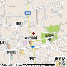 秋田県横手市増田町増田田町69周辺の地図