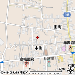 秋田県横手市増田町増田本町91周辺の地図
