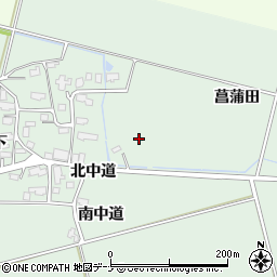 秋田県湯沢市二井田菖蒲田周辺の地図