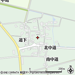 秋田県湯沢市二井田道下周辺の地図