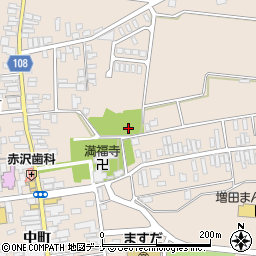 秋田県横手市増田町増田田町2周辺の地図