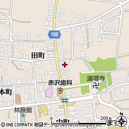 秋田県横手市増田町増田（田町）周辺の地図