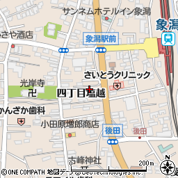 秋田県にかほ市象潟町四丁目塩越117周辺の地図