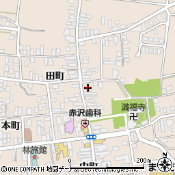 秋田県横手市増田町増田田町75周辺の地図