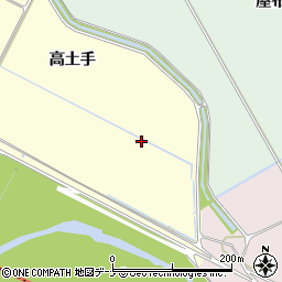 秋田県横手市十文字町佐賀会高土手周辺の地図