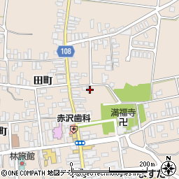 秋田県横手市増田町増田田町46周辺の地図