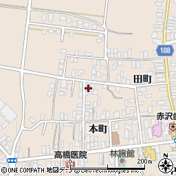 秋田県横手市増田町増田本町93周辺の地図