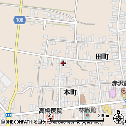 秋田県横手市増田町増田本町93周辺の地図