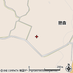 秋田県にかほ市象潟町長人森周辺の地図