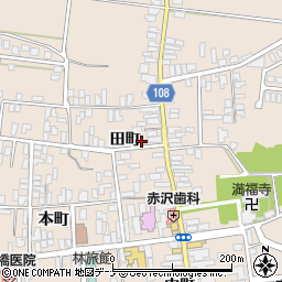 秋田県横手市増田町増田田町97周辺の地図