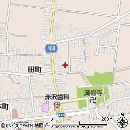 秋田県横手市増田町増田田町82周辺の地図