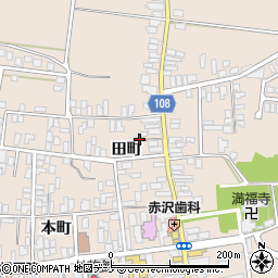 秋田県横手市増田町増田田町95周辺の地図