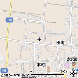 秋田県横手市増田町増田田町142周辺の地図