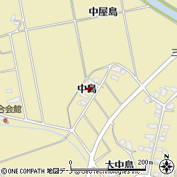 秋田県湯沢市八幡中島周辺の地図