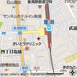秋田県にかほ市象潟町（家ノ後）周辺の地図