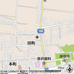 秋田県横手市増田町増田田町93周辺の地図