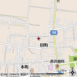 秋田県横手市増田町増田田町100周辺の地図