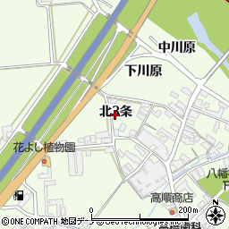 秋田県湯沢市岩崎北３条周辺の地図