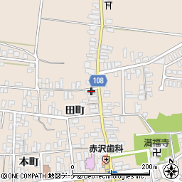 秋田県横手市増田町増田田町92周辺の地図