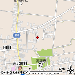 秋田県横手市増田町増田田町22周辺の地図