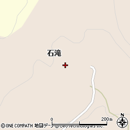 秋田県由利本荘市矢島町荒沢石滝周辺の地図