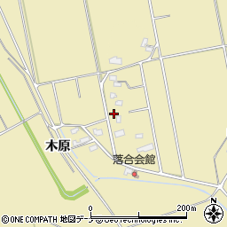 秋田県湯沢市八幡木原周辺の地図