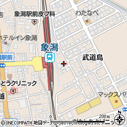 秋田県にかほ市象潟町武道島180-7周辺の地図