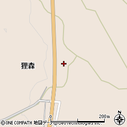 秋田県にかほ市象潟町狸森周辺の地図