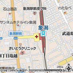 象潟駅前周辺の地図