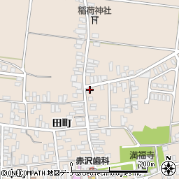 秋田県横手市増田町増田田町89周辺の地図