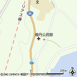 岩手県釜石市唐丹町小白浜42周辺の地図