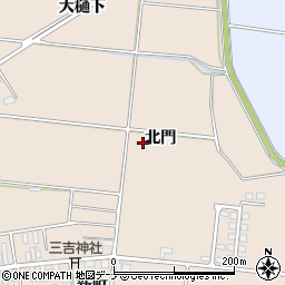 秋田県横手市増田町増田北門周辺の地図
