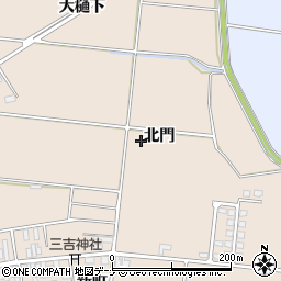 秋田県横手市増田町増田（北門）周辺の地図