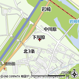 秋田県湯沢市岩崎下川原周辺の地図
