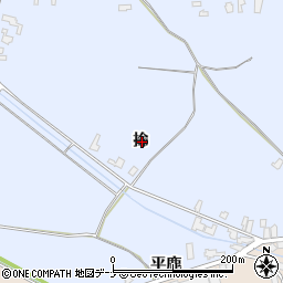 秋田県横手市増田町亀田掵周辺の地図
