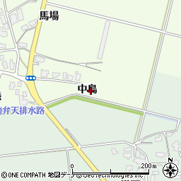 秋田県湯沢市角間中島周辺の地図