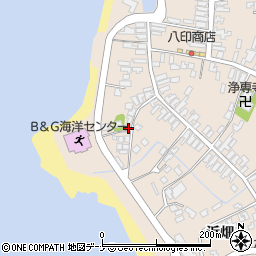 秋田県にかほ市象潟町二丁目塩越186周辺の地図