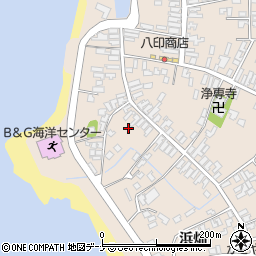 秋田県にかほ市象潟町二丁目塩越175周辺の地図