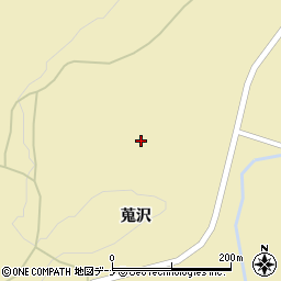 秋田県羽後町（雄勝郡）軽井沢（金四郎沢）周辺の地図