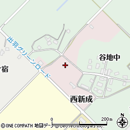秋田県羽後町（雄勝郡）西新成周辺の地図