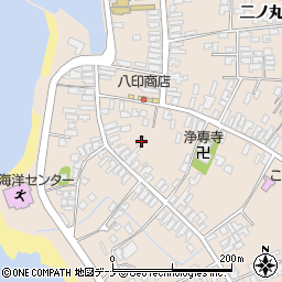 秋田県にかほ市象潟町二丁目塩越75周辺の地図