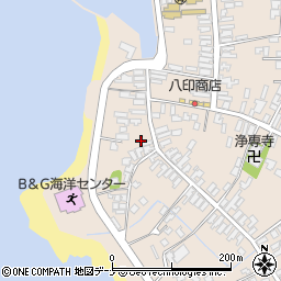 秋田県にかほ市象潟町二丁目塩越193周辺の地図